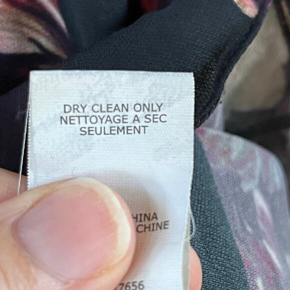 Thakoon Addition Black Floral Long Sleeve Mini Dress Size 4 - Picture 9 of 9